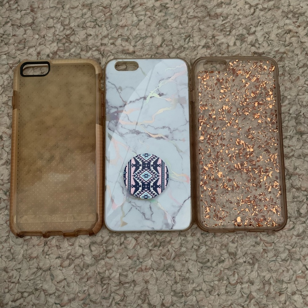 3 IPHONE 6 6 S PLUS CASES & POP SOCKET TECH 21